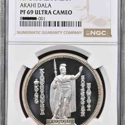 Author's Personal Collection: Proof 69 Ultra Cameo Mintmark 1998 King Kamehameha Sovereign Hawaii