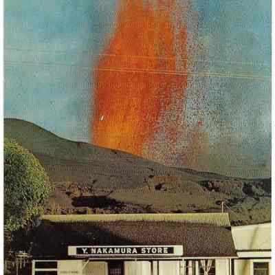 Y Nakamura Store Volcano during Eruption 1960