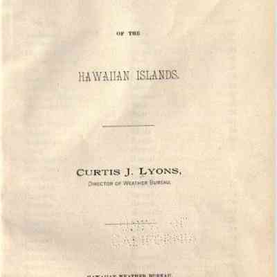 For reference only: Pamphlet dated in 1902 from Hawaiian Weather Bureau