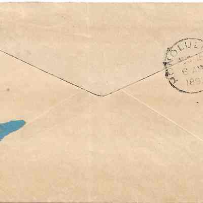 Author's Personal Collection: Postmarked Honolulu Aug 15, 1891
