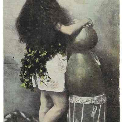 Native with Hula Drum, Honolulu