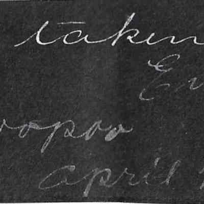 Author's Personal Collection: Caption inscribed "Picture taken in a canoe Mr. McBride(sp?)  at Napoopoo April 17, 1913".