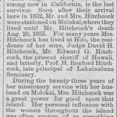 For reference only: Obituary
Honolulu, Hawaii • Mon, Apr 14, 1890 Page 2