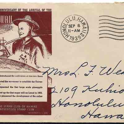 Commemorating the 150th Anniversary of the Arrival of the Chinese in Hawaii 1789 - 1939