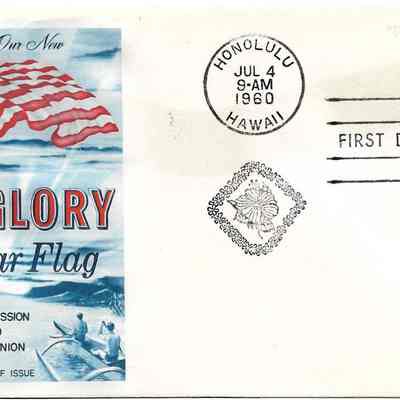 50 Star Flag First Day Issue July 4, 1960 and Dedication Program