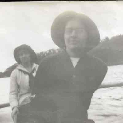 Author's Personal Collection: Photo of unknown women on a canoe.
