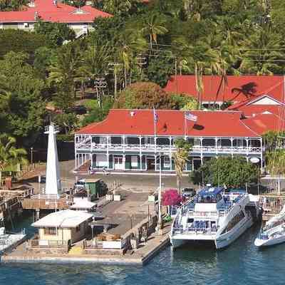 For reference only: Located on the edge of Maui’s Lahaina Harbor, where whaling ships once took anchor, the Pioneer Inn was among the structures destroyed by the tragic August 2023 fire that ripped through the Lahaina Historic District and claimed nearly 100 lives.