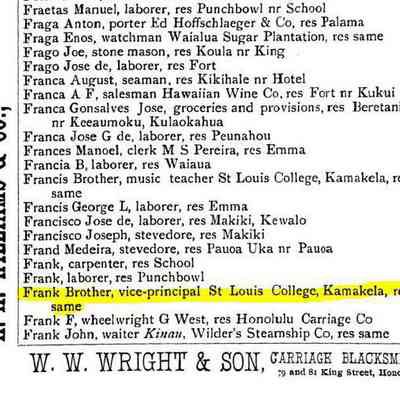 For reference only: 1890 Polk Directory Kingdom of Hawaii - Page 172