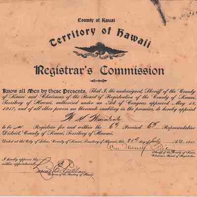 Lucius E. Pinkham President of the Territory of Hawaii