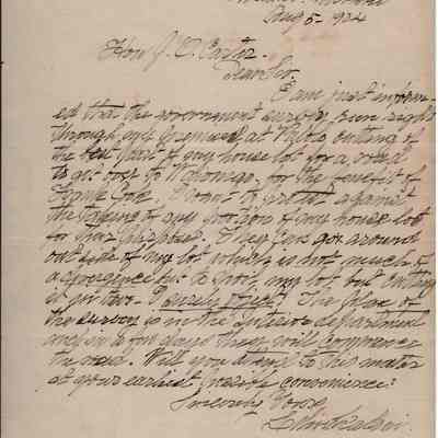 Queen Liliuokalani Letter to J O. Carter Aug 5, 1904