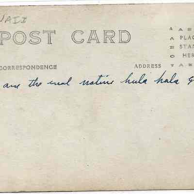 Author's Personal Collection: Postcard back.