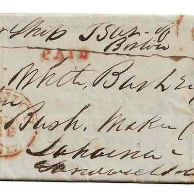 Alfred Bush and Makee Co. (2) Covers Folded Letters
