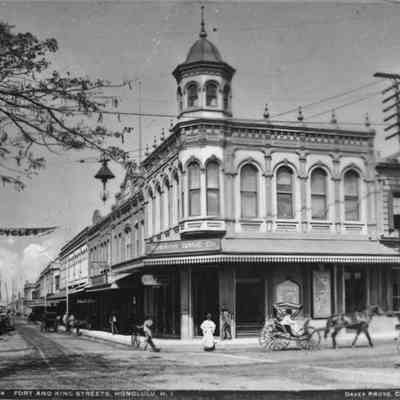 For reference only: Undated photo of Hobron Drug Co., 174 Fort and King Streets, Honolulu, H.I.