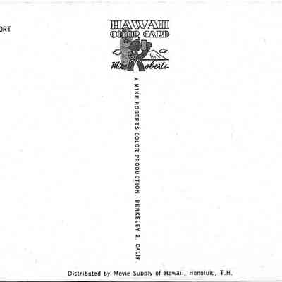 Author's Personal Collection: Distributed by Movie Supply of Hawaii, Honolulu, T.H. (Territory of Hawaii) Circa 1950's