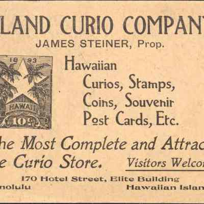 For reference only: Island Curio Company, James Steiner, Prop.