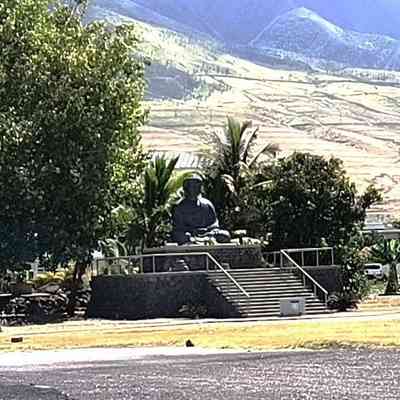Author's Personal Collection - Photograph of The Great Buddha: Author went to Lahaina in March 2025. The property has been cleared from the August 2023 devastation.