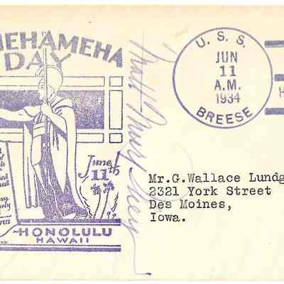Kamehameha Day June 11, 1934
