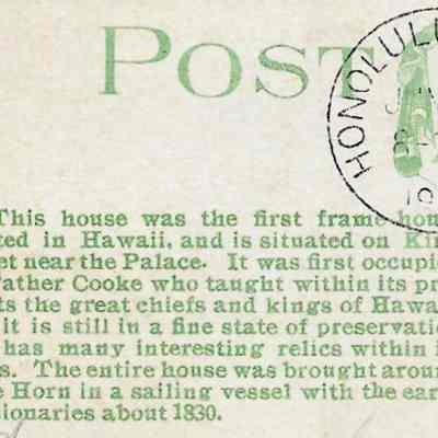 Author's Personal Collection: Enlarged image of postcard description