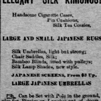 For reference only: Enlargement of Advertisement from Hawaii Holomua, Volume III, Number 125, 29 May 1894