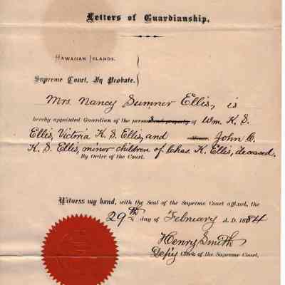 Nancy Sumner Ellis Supreme Court of Hawaiian Islands Document