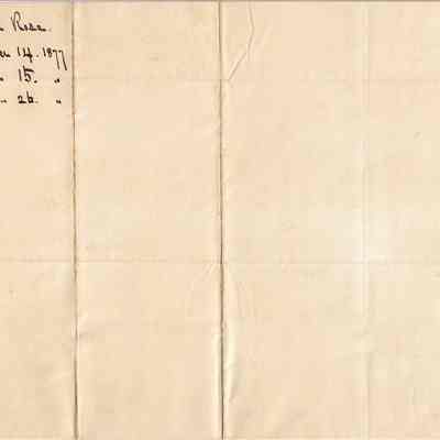 Author's Personal Collection: Anton Rosa Signed December 14, 1877, Received December 15, 1877, Answered December 26, 1877