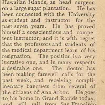 For reference only: Ann Abor Argus Newspaper, March 31, 1893