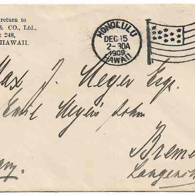 Author's Personal Collection: Cancellation Date Dec 15, 1909 5c Prepaid Cover