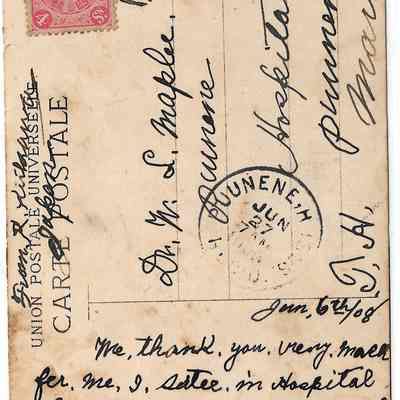 Author's Personal Collection: Postcard sent from Japan ending with "Sainara"