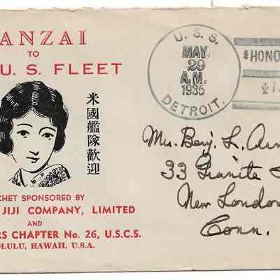 Banzai To The U. S. Fleet Cachet