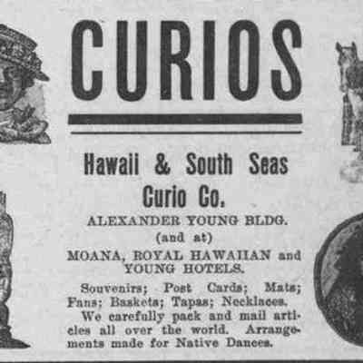 For reference only: Hawaii & South Seas Curio Co. advertisement