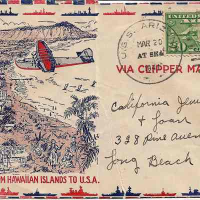 Author's Personal Collection: Postmarked U.S.S. Arizona  March 20,1941 At Sea
