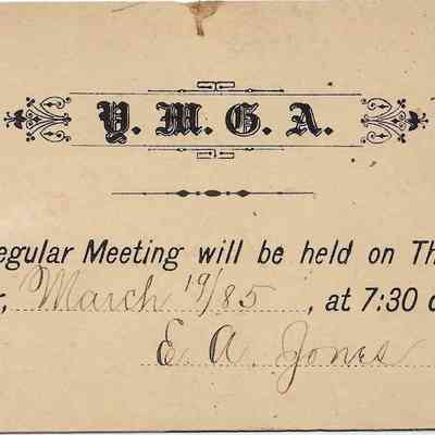 Author's Personal Collection: Postal card Regular Meeting reminder