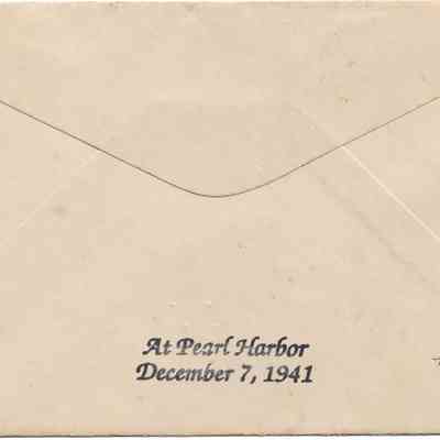 Author's Personal Collection: Rubber stamped "At Pearl Harbor December 7, 1941"