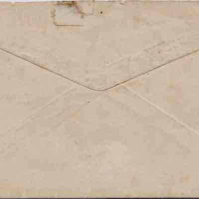 Author's Personal Collection: Cover back, No postal markings
