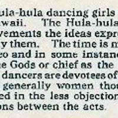 Author's Personal Collection: Postcard description of "The Royal Hula-hula dancing girls".