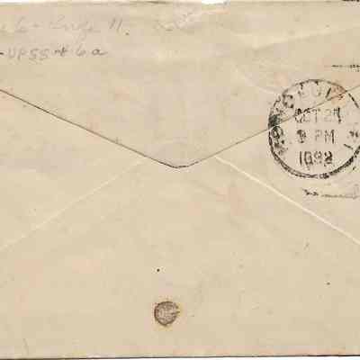 Author's Personal Collection: Postmarked Honolulu Oct 25,  1892