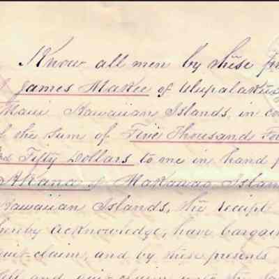 Author's Personal Collection: Enlarged image of 2 Duty Stamps Dated May 31, 1877