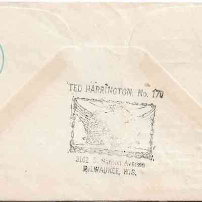 Author's Personal Collection: Ted Harrington Cache Maker. Cover No. 170. Postmarked York, PA Oct 25 1940