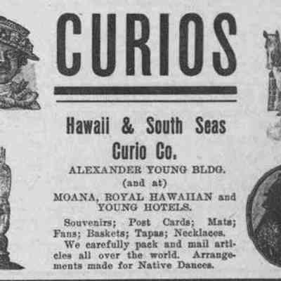 For reference only: Hawaii & South Seas Curio, Co. advertisement