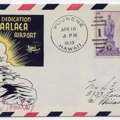 Official Dedication of Maalaea Airport Cachet Cover