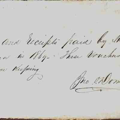 John Dominis Signed Receipt