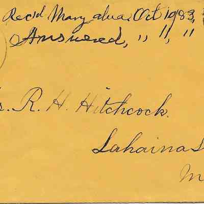 Mrs. R. H. (Rebecca Howard) Hitchcock