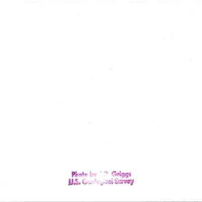 Author's Personal Collection: Stamped on back: "Photo by J.D. Griggs, U.S. Geological Survey". Undated Photo.