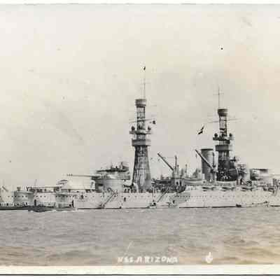 Author's Personal Collection: Postcard of USS Arizona
