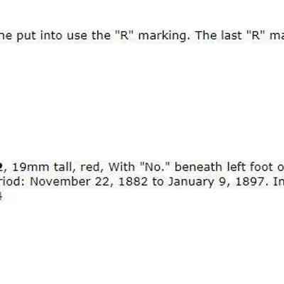 For reference only: According to the Post Office in Paradise website, Henry Whitney put into use the "R" Marking.