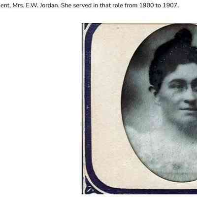 For reference only: Mrs. E. W. Jordan, First Board President of the YWCA.