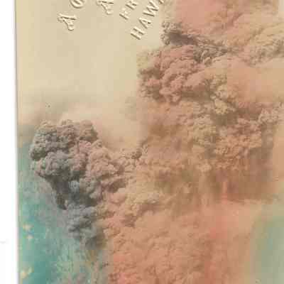 Kilauea, Hawaii Embossed "A Christmas Aloha FROM HAWAII"