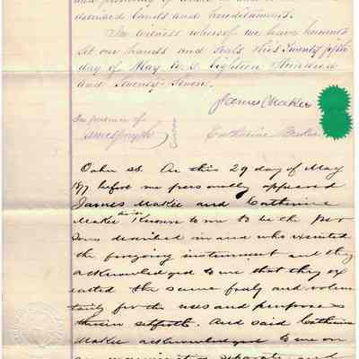 Author's Personal Collection: Sale of Land in Makawao, Island of Maui