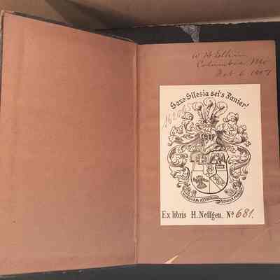 Author's Personal Collection: Inside cover

Ex libirs H. Neffen, No. 681