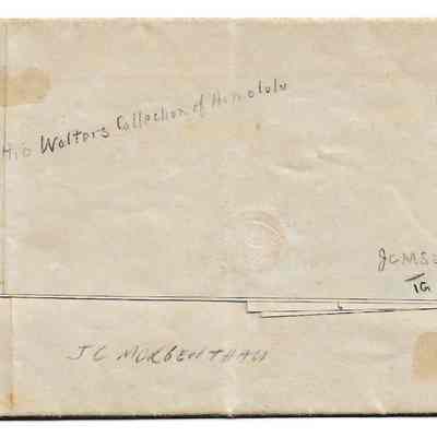 Author's Personal Collection: Back of cover noting JC Morgenthau auction from the William Wolters Collection of Honolulu December 1926